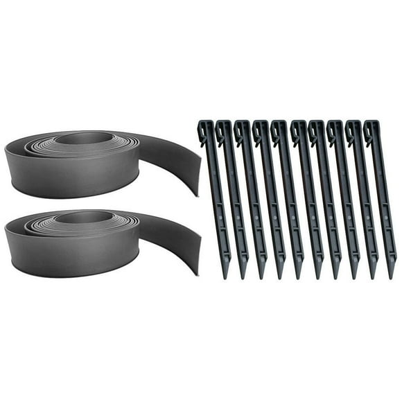 LEEYNEER Bordure de Jardin Terrasse Clôture en Plastique Barrière pour Plantes Bordures à Bobine pour Parterres de Fleurs