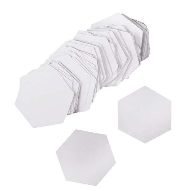 100 Piezas Hexagonales de PAPEL en Inglés, Plantillas pa Acolch, Manualidades , 26mm BLESIY Plantillas de acolchado de papel