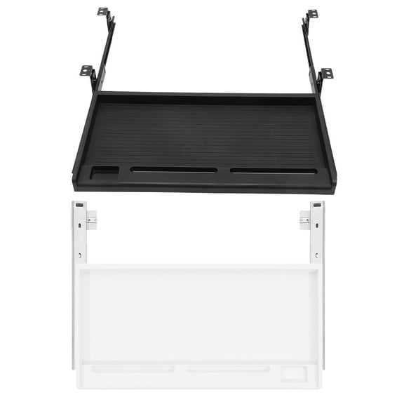 Raindrops 2 Sets of Under Desk Storage Plate Hidden Drawer Keyboard Tray Office Keyboard Plate Holder