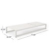 Noble House Modesta Outdoor Aluminum Chaise Lounge with Mesh Seating White