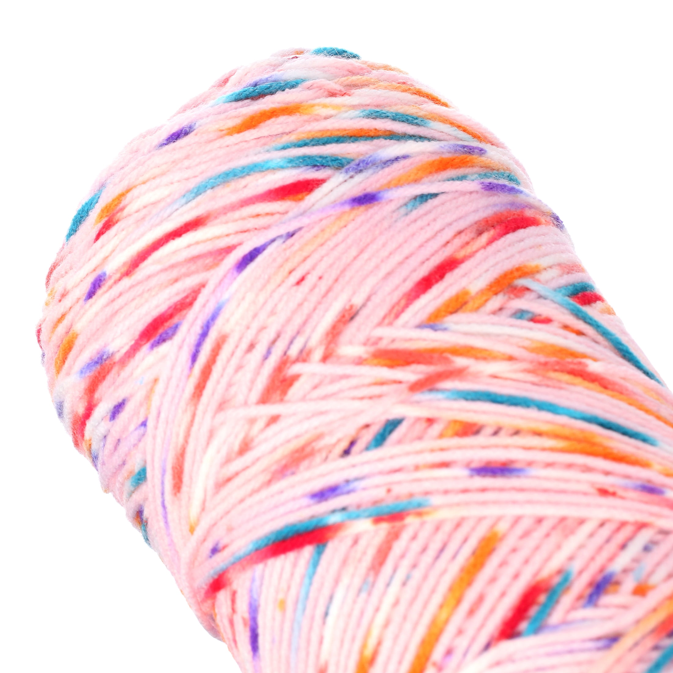 (2 pack) Red Heart Super Saver Medium Acrylic Yarn, Speckle Bubblegum, 10oz 482yd