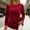 #0142-Red, variant on Uootdi Boho Long Sleeve Shirts for Women V Neck Button Down T Shirts Casual Loose Fit Floral Print Basic Tops Tees Blouses Gift