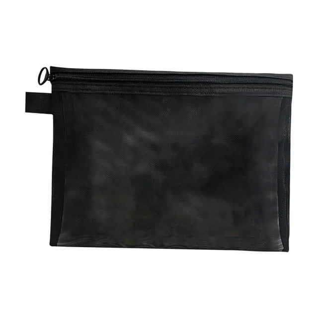 Bolsa de malla para cosméticos Bolsa de malla para cosméticos Bolsa de viaje portátil con cremallera M Negro