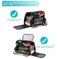 thumbnail image 5 of Watermelon Fabric 900D Oxford Cloth Pet Carrier Bag with Sherpa Base and Nylon Webbing, 17x10x11.8 in (43x26x30 cm) | Breathable and Durable Dog Travel Tote, 5 of 7