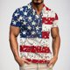 thumbnail image 1 of Blusa y camisa de manga corta con cuello vuelto para hombre, informal, de moda, de negocios, de manga corta, estampada, deportiva, con solapa, de poliéster., 1 of 5