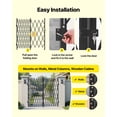 thumbnail image 5 of VEVOR Double Folding Security Gate, Lockable Scissor Gate with 360° Swivel Casters, Outdoor Barricade Steel Retractable Gates, for Entry Security, Garage, Warehouse & Pool, 155.12 x 86.81 in (W x H), 5 of 9