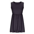 thumbnail image 5 of Otvok Ladies Fashion Sleeveless Round-Neck Solid Pocket Dress Short Mini Dresses, 5 of 6