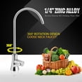 thumbnail image 3 of Faucet Tap, 1/4'' Zinc Alloy Kitchen Faucet Tap   Reverse Osmosis RO Drinking Water Filter, 3 of 8