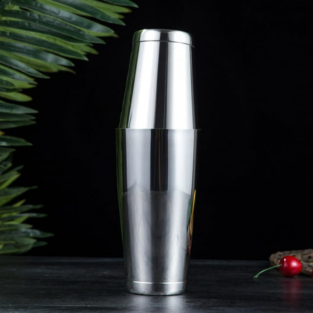 Boston Shaker Bar Shaker en Acier Inoxydable pour Cocktails, Boston Shaker, pour Bar Maison Cafés Argent