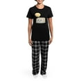 thumbnail image 4 of CafePress - Kawaii Tofu Asking People To Women's Dark Pajamas - Women's Short Sleeve Print T-Shirt and Pants Dark Cotton Pajama Set, 4 of 7