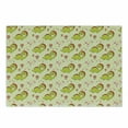 thumbnail image 1 of Dinosaur Cutting Board, Dinosaur Characters with Spring Meadow Flowers Hearts, Decorative Tempered Glass Cutting and Serving Board, Small Size, Green Yellow, by Ambesonne, 1 of 1