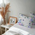 thumbnail image 6 of Lumbar Pillow Covers 20x12 Inch Set of 2, Watercolor Flowers Waterproof Outdoor Pillow Covers, Spring Butterflies Floral Gray Plaid Decorative Cushion Pillowcases for Couch, Sofa, Bed, Garden, Patio, 6 of 9