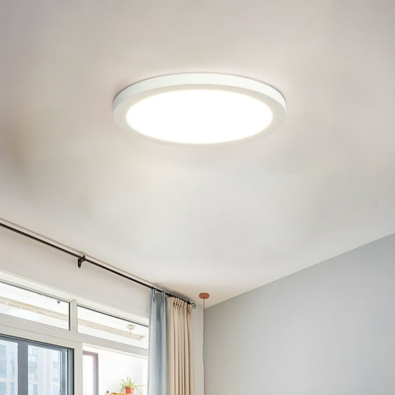 MingBright 9'' 18W 1300Lumens Led Slim Flush Mount Light, Dimmable Ceiling Lamp, 5CCT 2700K 3000K 3500K 4000K 5000K, For Kitchen, Bedroom, Living Room, Entryway, Hallway