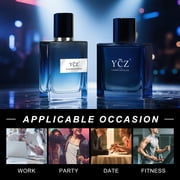 Ycz Mens Cologne Gift Set, 2-Bottle Set (1.7 oz each),Oceanic and Woody Notes Long-Lasting Scent