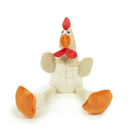 UPC: 0786306778088 | goDog Checkers Squeaky Plush Dog Toy  Chew Guard Technology  Skinny Rooster  Large