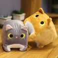 thumbnail image 5 of Cartoon Plush Toy Stuffed Animals Square Doll Yellow Cat, 5 of 5