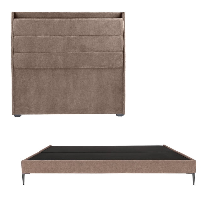 Base Cama Slim King Size + Cabecera Trinity Wing Mocca