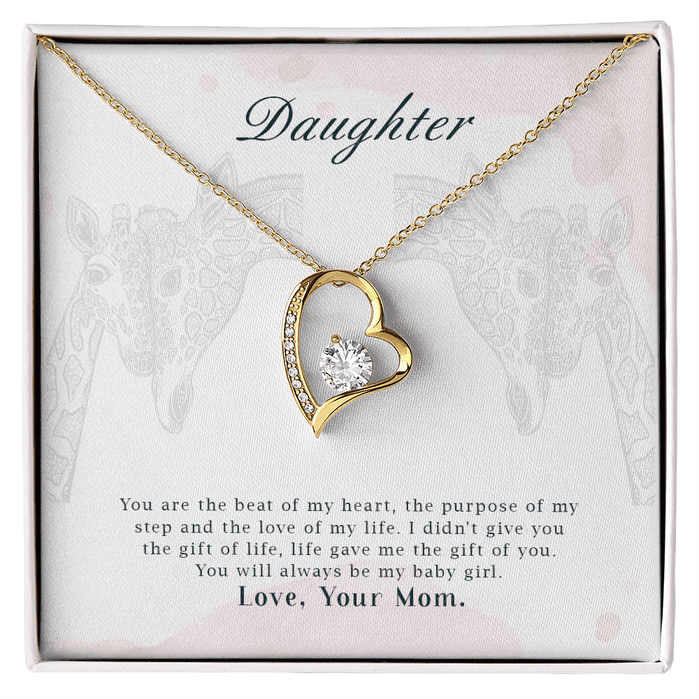 To My Daughter You Are The Beat of My Heart From Mom Forever Necklace w Message Card Walmart