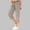 Khaki, variant on Womens Capris with Pockets Loose Fit Casual Capri Pants Dressy Lightweight Ladies Baggy Cargo Pants Casual Drawstring Baggy Petite Pants for Hiking(White,XXL)