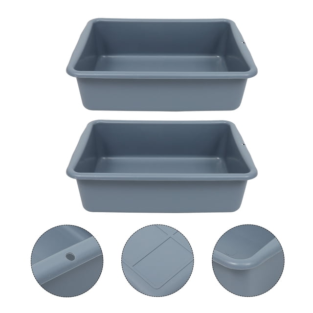 unbranded 2Ud Cubeta De Plástico Para Uso Con Bordes Redondeados Y Fácil Limpieza