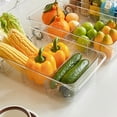 thumbnail image 4 of Organizador de cajones para refrigerador de 2 piezas y almacenamiento transparente para refrigerador con ruedas, grosor mejorado, 4 of 4