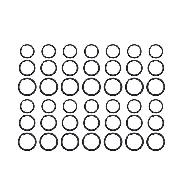 1 paquete de 60PCS Key Circle Ring Llavero de gama alta Black Flat Ring Key Ring Delicate Keychain Pendant Multi-key Key Rings Circle for Keychain Crafts Making (Black)