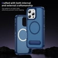 thumbnail image 2 of Dteck for iPhone 16 Pro Max Case with Camera Lens Protector, Compatible with MagSafe, Magnetic Heavy Duty Drop Protection Rugged Shockproof Touch Durable Phone Case with Invisible Kickstand 6.9",Blue, 2 of 7