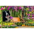 thumbnail image 4 of Border Collie Burlap Garden Flag Double Sided Premium Fabric Dog Pets Puppies Black and White Animal Outdoor Decoration Banner for Yard Lawn 12.5" x 18", 4 of 6
