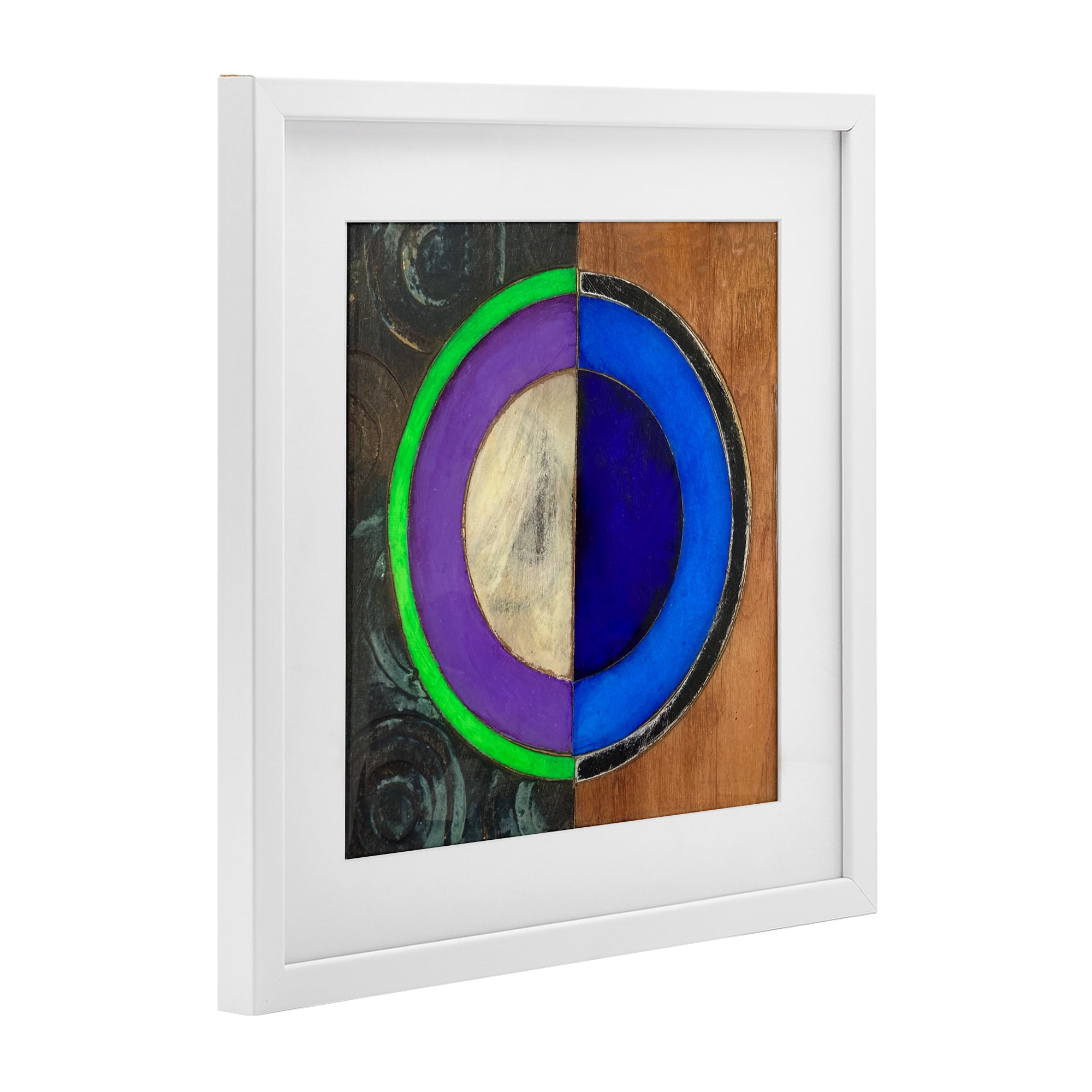Stupell Industries Rustic Circular Balance White Framed Print Under Glass, design by Matthew Finger