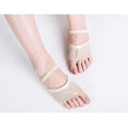 thumbnail image 6 of Missfiona Womens Lyrical Dance Shoes Ballet Belly Dance Toe Pad Full Body Dance Paw Socks(M, Nude), 6 of 6