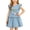 Light Blue, variant on Babcutegg Cute Denim Skirt Dress With Floral Embellishment, Sleeveless Cowboy Style, Breathable Cotton Blend For Everyday Play And Casual Outings Dark Blue Size 2T
