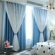 thumbnail image 1 of Cortina de ventana con sombreado de estrellas huecas Purdah para el hogar (2 piezas azul cielo), 1 of 6