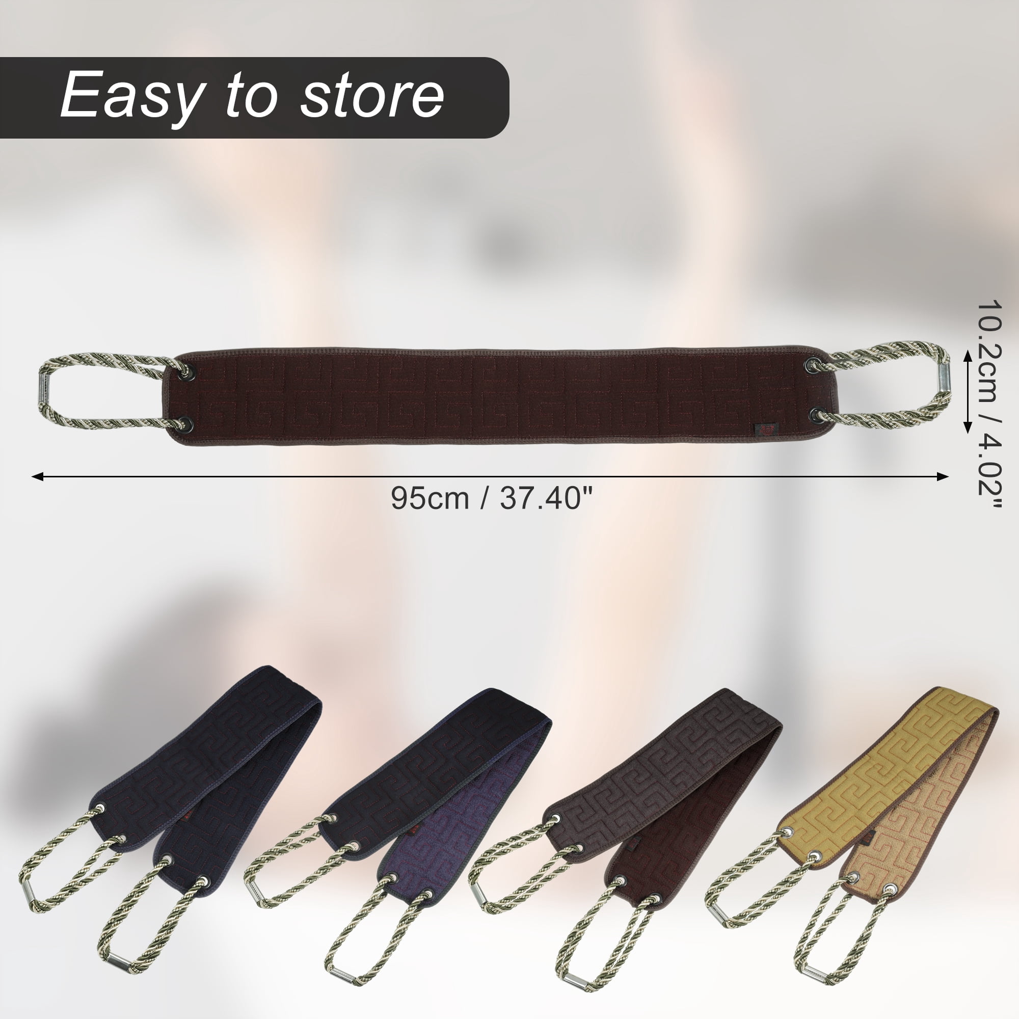 Unique Bargains Exfoliating Back Scrubber for Shower Coffee Color