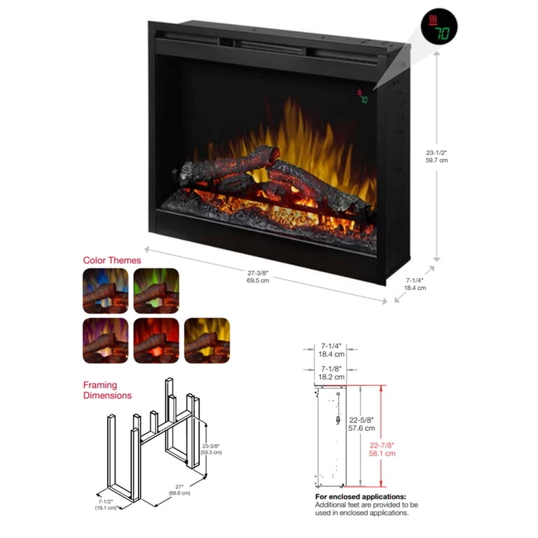 Dimplex Featherston 61 inch Electric Fireplace Mantel Package - Stone,  GDS26L5-1152LR - Walmart.com