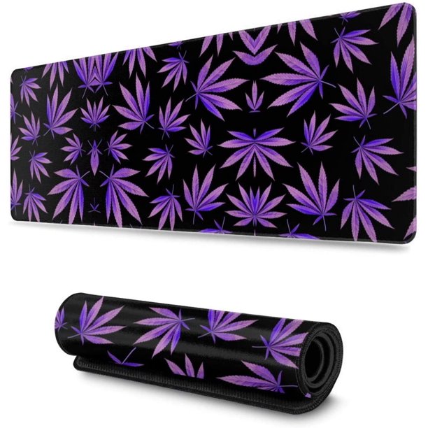 Ganja Marijuana Weed Gaming Mouse Pad, Extended Large Desk Pad Keyboard