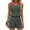 Green, variant on Women's Loungewear Textured Romper, Sleeveless Jumpsuit with Drawstring Waist for Casual Days, S-XXL