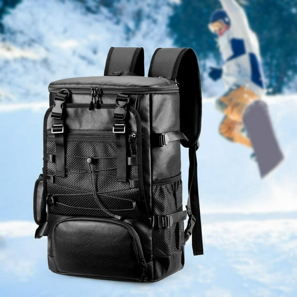 Mochila para Patineta Bolso para Computadora Portatil de Cuero Sintetico para Hombres de Negocios Comoda Mochila Versatil para Viajes Al Aire Libre Negro Bodega Aurrera en linea