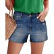 thumbnail image 1 of Pantalones cortos KISSMODA de mezclilla para mujer, talle alto, azul rasgado, 1 of 4