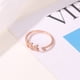 thumbnail image 4 of Anillos para mujer, regalos para mujer, anillo de apertura móvil con forma de hoja de diamante de moda para mujer, 4 of 4