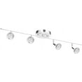 thumbnail image 4 of AIR-Modern 4-Light Track Lighting Kit, Flush Mount Wall/Ceiling Spot Lights Fixture, LED Track Light with Chrome Flexibly Rotatable Light Head for Kitchen Living Room, 4×GU10 Bulb (Included), 4 of 4