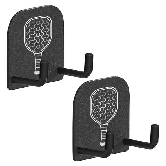 2Pcs Universals Pickleballs Paddle Holder Wall Mount Hanger Stainless Steel Pickleballs Fence Hooks Tennis Rackets Clip