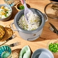 thumbnail image 6 of Beautiful 6-Cup Cooked, 3-Cup Uncooked Digital Electric Rice and Grain Cooker with Glass Lid, Porcini Taupe by Drew Barrymore, 6 of 12