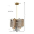 thumbnail image 6 of Crystorama Addis 4 Light Aged Brass Chandelier - 17.75"W x 13.75"H x 17.75"D, 6 of 12