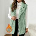 thumbnail image 2 of Aboser Fuzzy Sherpa Vest for Women Soft Plush Fleece Jacket Trendy Shawl Collar Vests Casual Open Front Tunic Jackets Sleeveless Outerwear Coats, 2 of 9