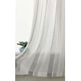thumbnail image 3 of Uptown Home Gray White Boucle Linen Stripe Country Style Curtain for Living Room Semi Sheer Rod Pocket Dining Room Window Curtain Panels, 50"x 63"x2, 3 of 6