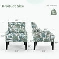thumbnail image 4 of Bonzy Home Modern Accent Chair with Arms and Wooden Legs – Mid‑Century High‑Back Wing Chair with Padded Armrests & Cushioned Seat for Living Room, Set of Two, 4 of 8