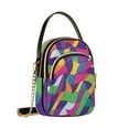 thumbnail image 7 of FORMRS Crossbody Bag for Women Quilted Travel Shoulder Cell Phone Purse with Chain Strap Handbag, Colorful Plaid, 7 of 7