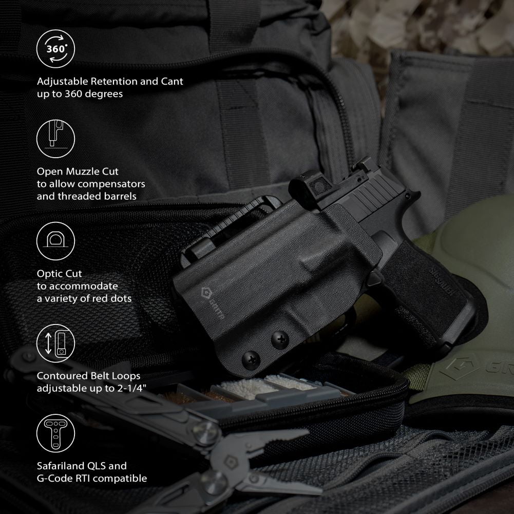 GRITR OWB Kydex Left Hand Gun Holster Fits Sig Sauer P365XL/P365/P365X