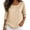 Khaki, variant on Women's Shiny Glitter T-Shirts Round Neck 3/4 Sleeve Loose Fit Casual Blouses for Daily Evening Party Wear,Red,S