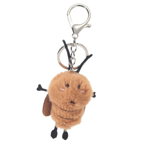 MANNYA Lightweight Cartoon Cockroach Plush Keychain Portable Design for Easy Carrying on Trips or Daily Commute Adds Fun